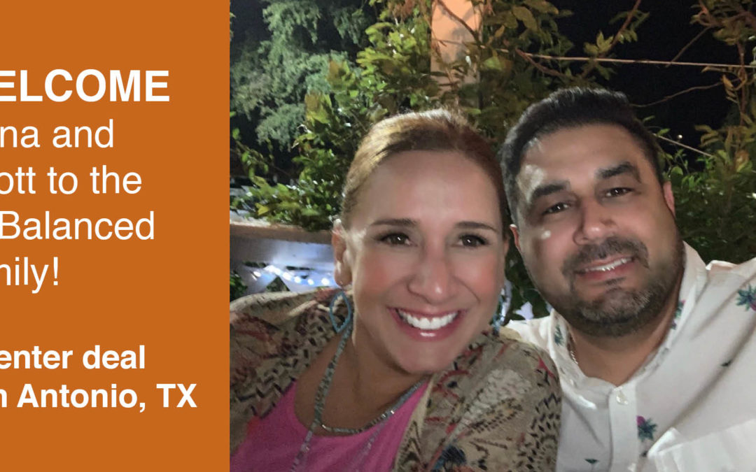Dana and Scott signed a 3 center deal in San Antonio, Texas, with BeBalanced!